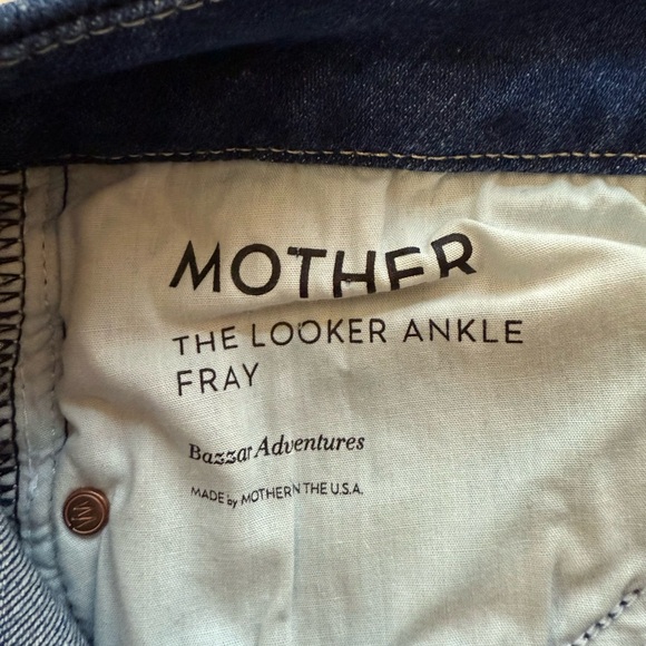 Mother “The Looker Ankle Fray” High Rise Skinny Jeans With Frayed Hems Size 24 - Picture 12 of 16